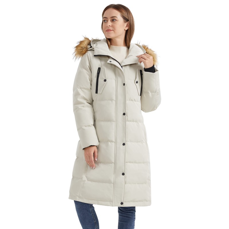 women's winter long down jacket