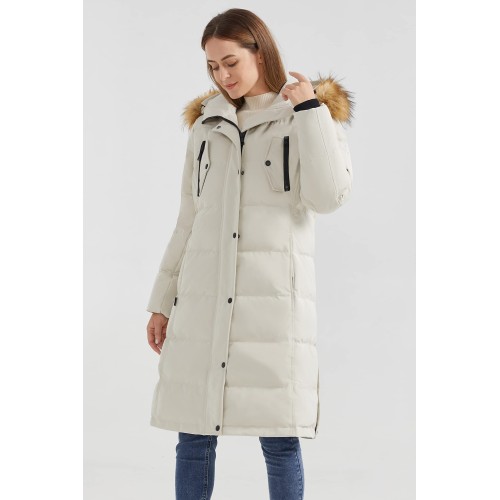 women's winter long down jacket