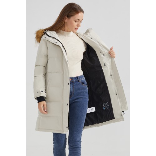 women's winter long down jacket