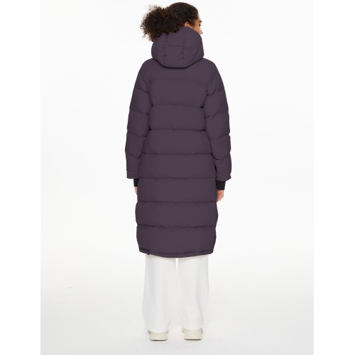 Women's Extra Long Down Jacket Purple