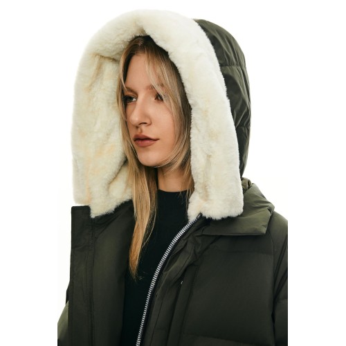 Women's long down jacket