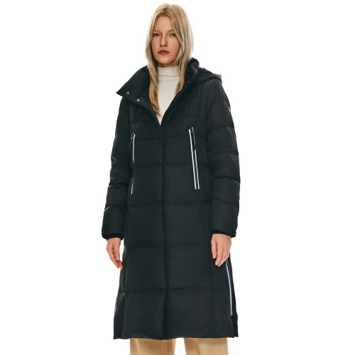 Women's thick long down jacket