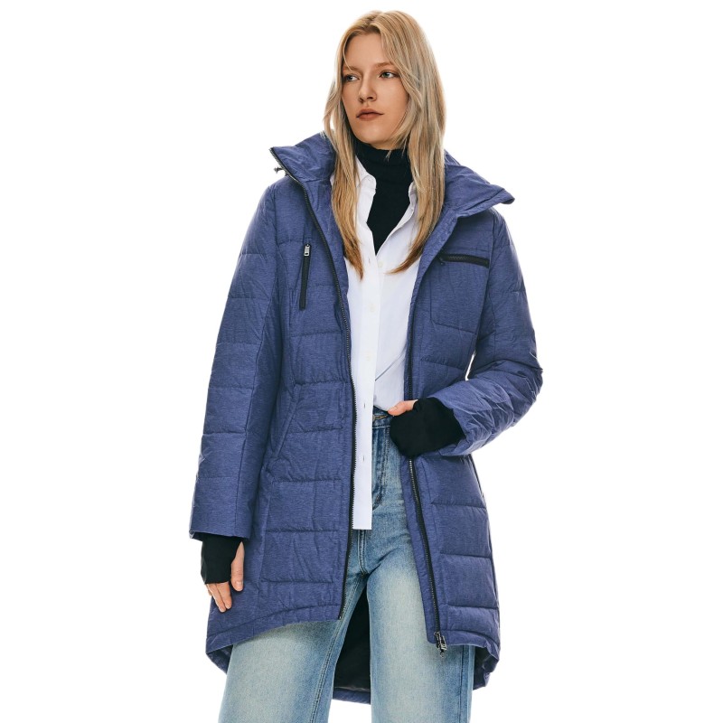 Women's winter blue down jacket