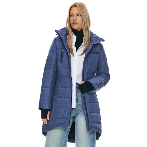 Women's winter blue down jacket