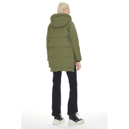 Women's Thick Green Down Jacket